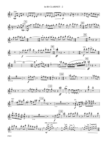 Symphonic Essay: 1st B-flat Clarinet