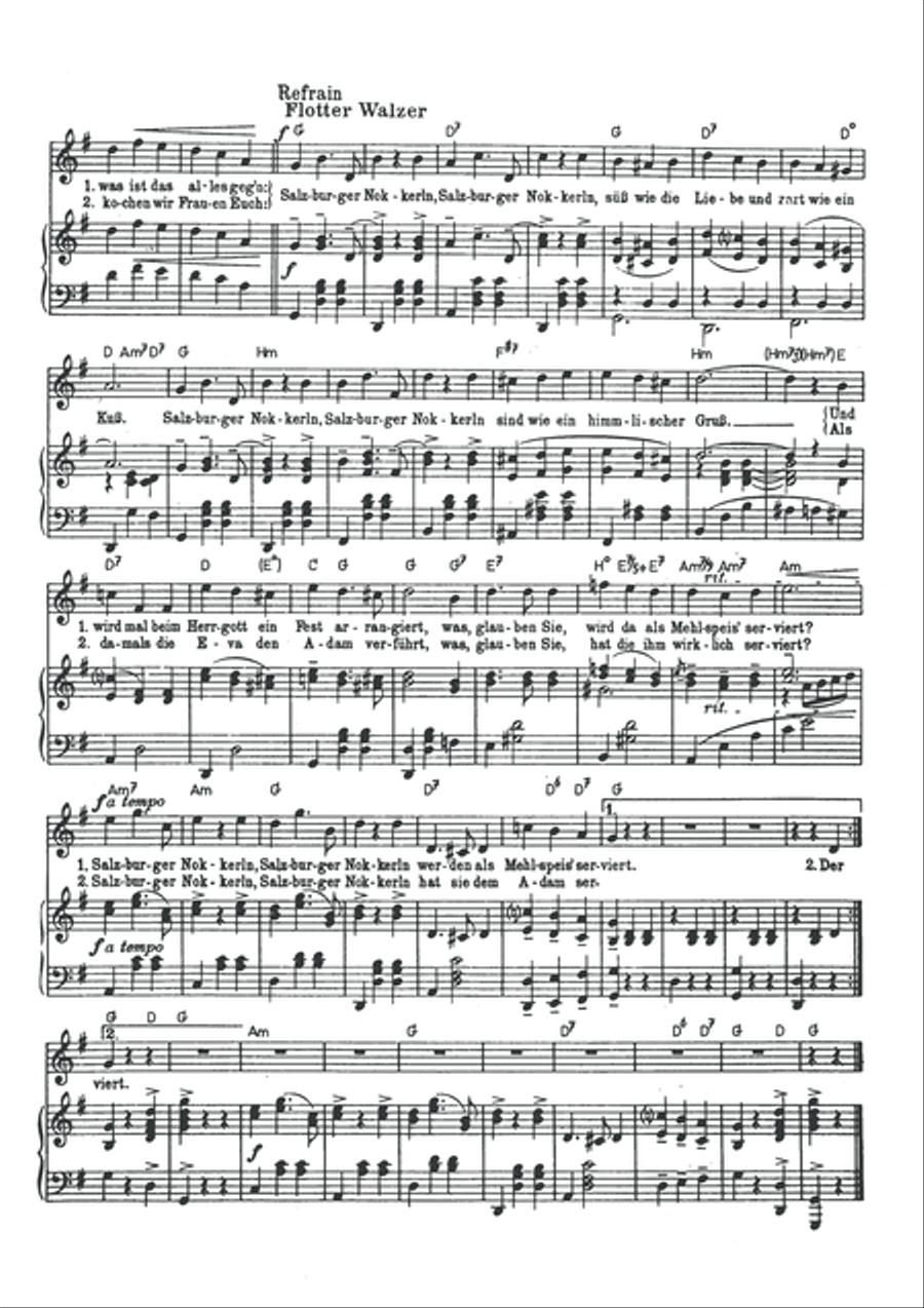 Salzburger Nockerln Piano, Vocal scores gallery preview page 3