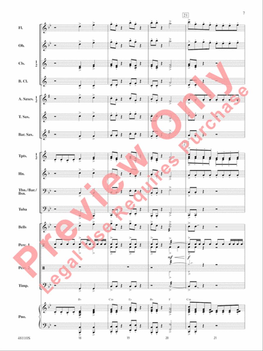 Escape from Thunder Mountain Concert Band scores gallery preview page 8