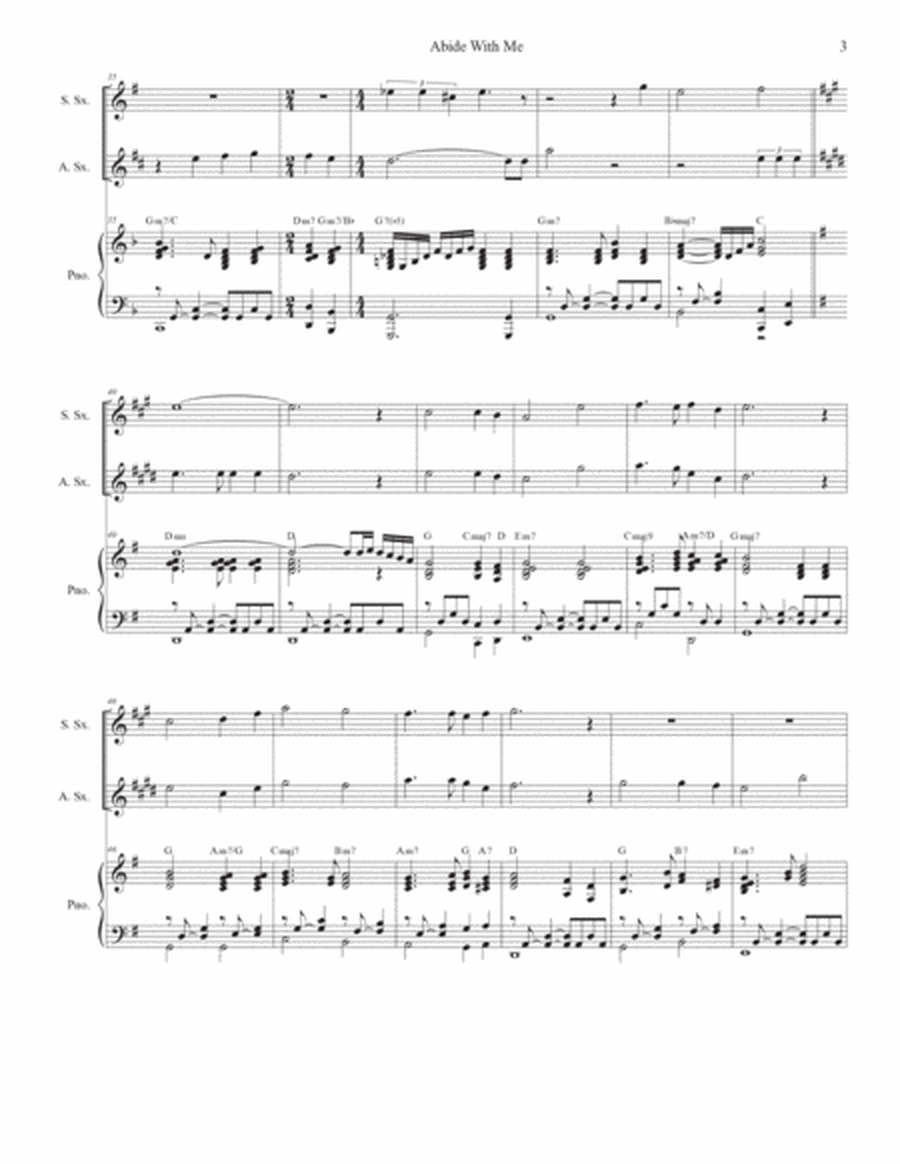 Abide With Me (Duet for Soprano and Alto Saxophone) image number null