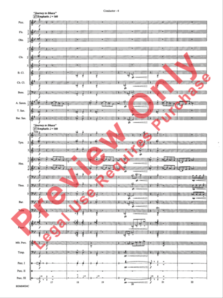 Ithaca (from The Odyssey (Symphony No. 2)) Concert Band scores gallery preview page 8