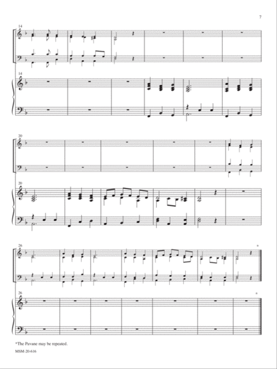 English Pavane and Galliard Organ scores gallery preview page 4