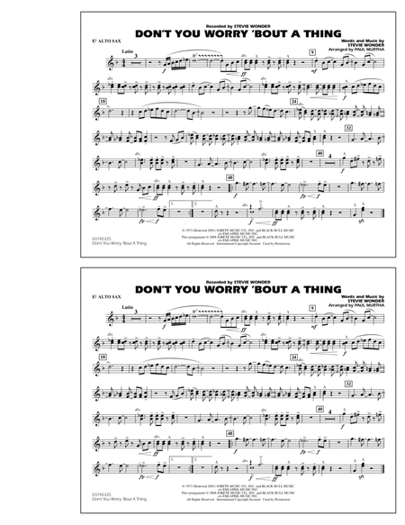 Don't You Worry 'Bout A Thing - Eb Alto Sax