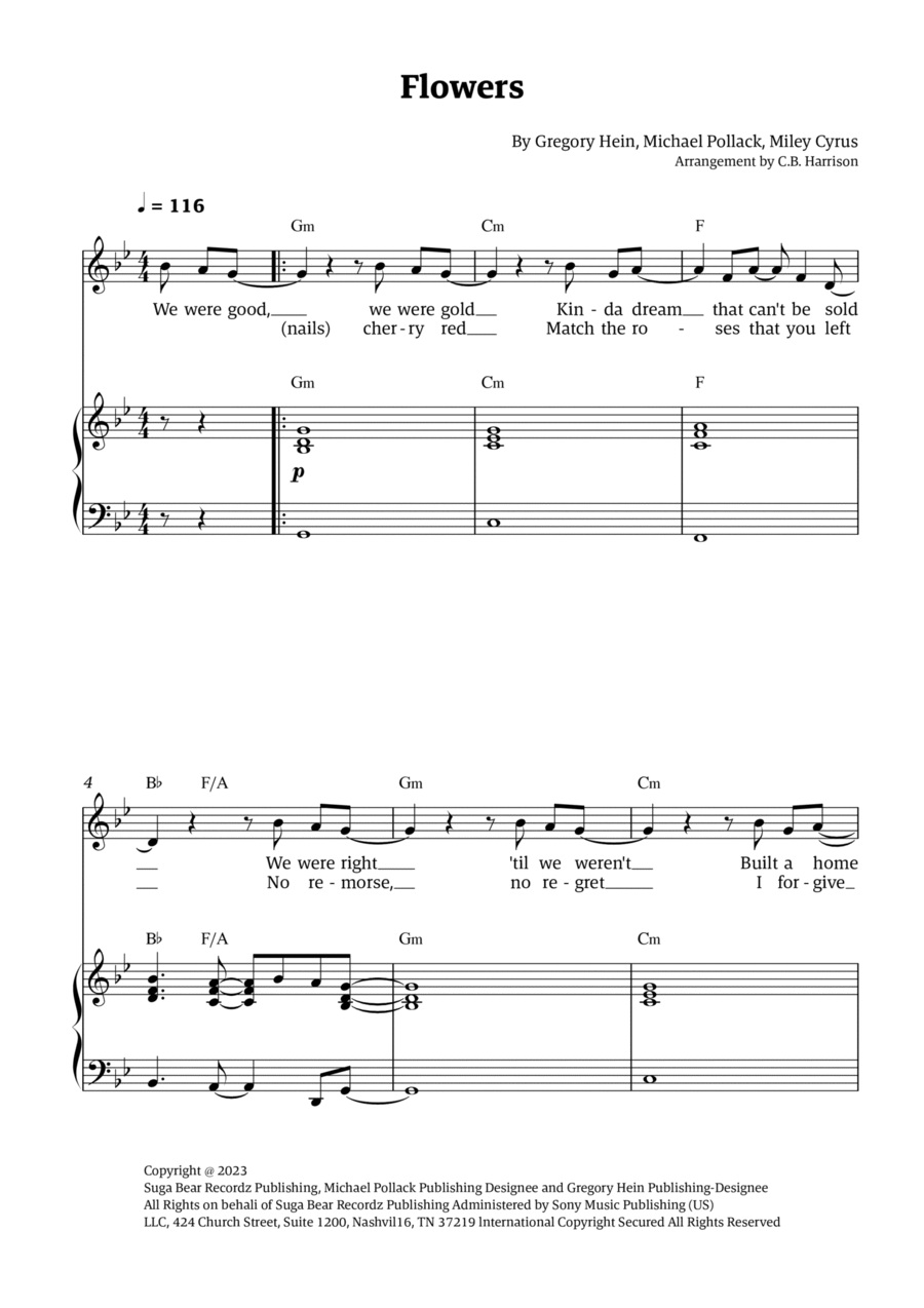 Flowers Voice scores gallery preview page 1