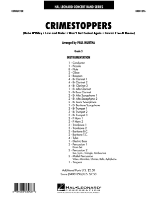 Book cover for Crimestoppers - Conductor Score (Full Score)