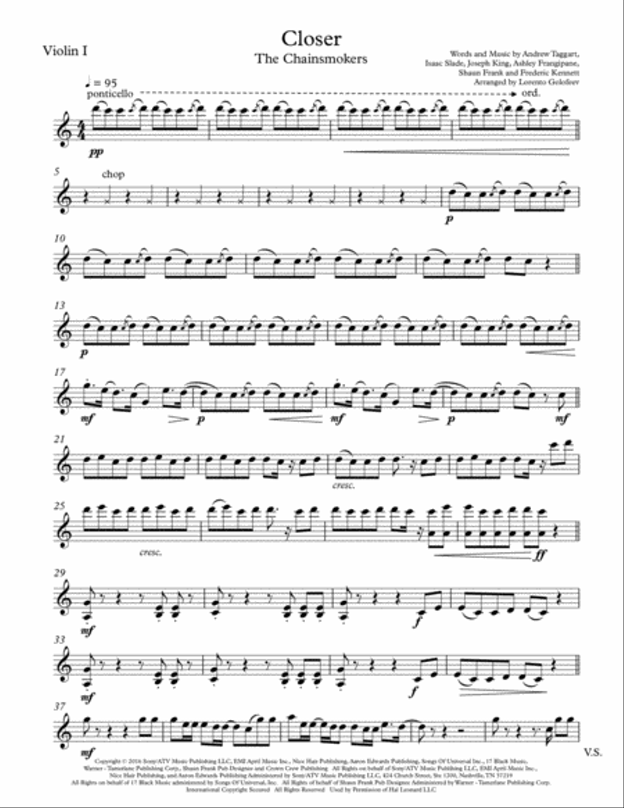 Closer String Quartet scores gallery preview page 1