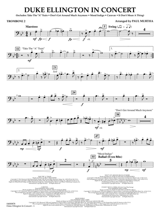 Book cover for Duke Ellington in Concert - Trombone 2