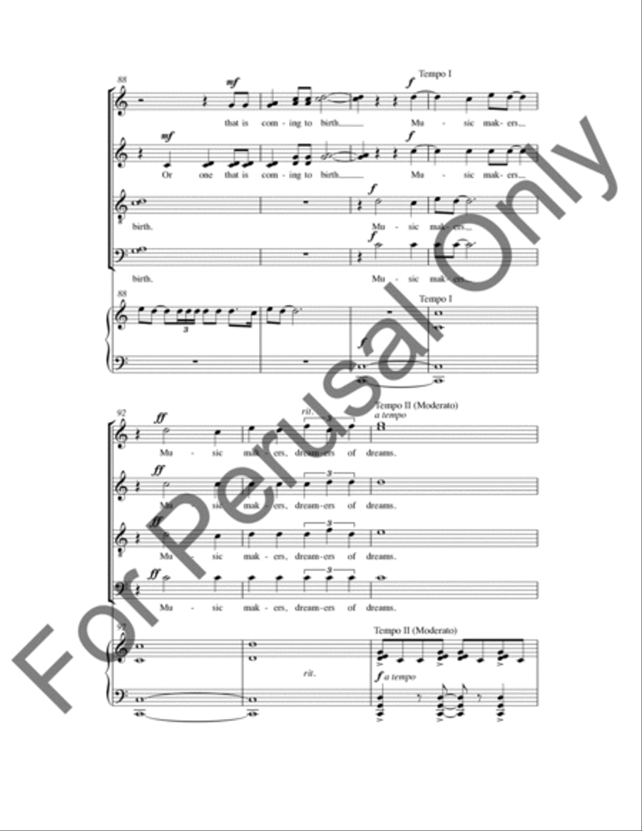 We Are The Music Makers (Choral Score) 4-Part scores gallery preview page 14