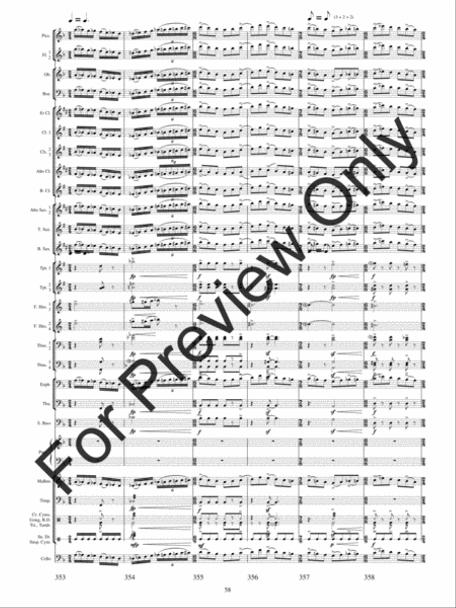 Festival Variations Concert Band scores gallery preview page 61