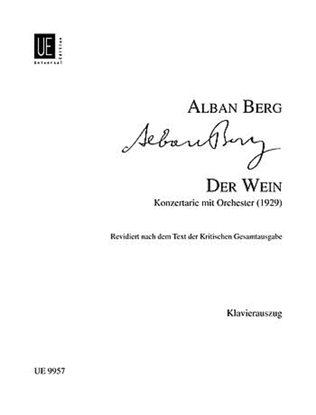 Book cover for Der Wein, Soprano/Piano Reduc.