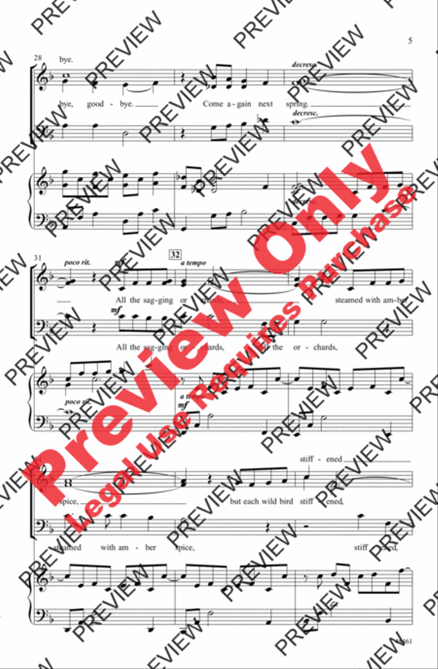 Something Told the Wild Geese 3-Part scores gallery preview page 5