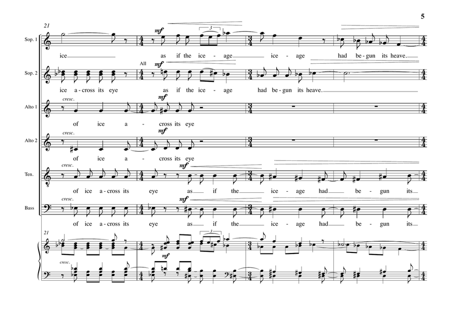 October Dawn - Choral Song (SSAATB) SSAATB scores gallery preview page 5