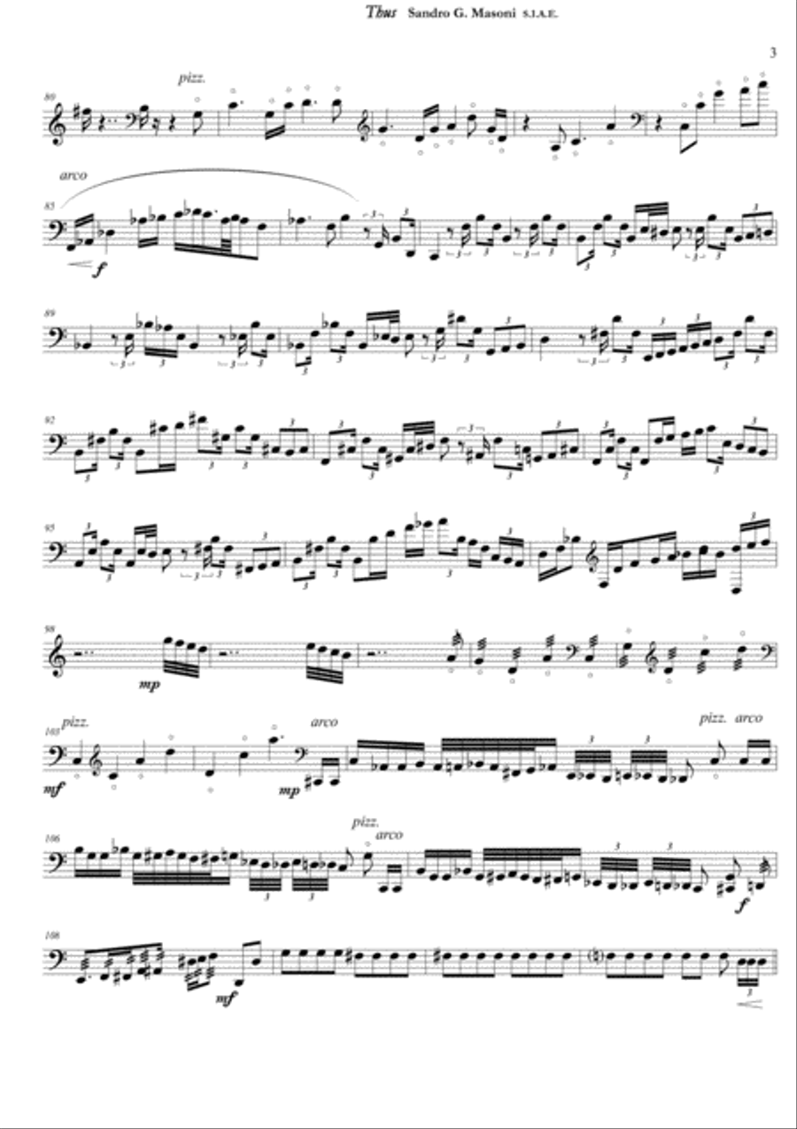 Thus ('Cello part) Thus ('Cello part) String Quartet scores gallery preview page 3