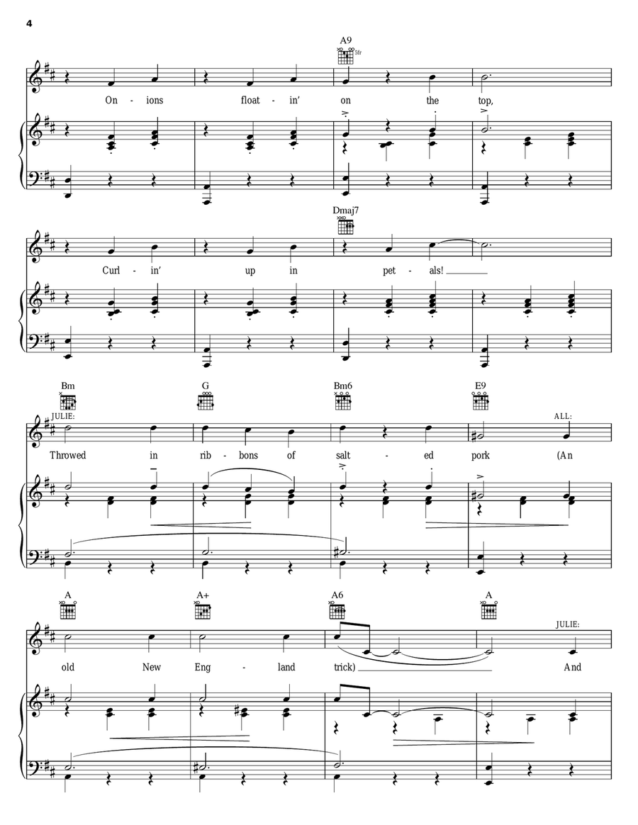 A Real Nice Clambake Piano, Vocal, Guitar scores gallery preview page 4