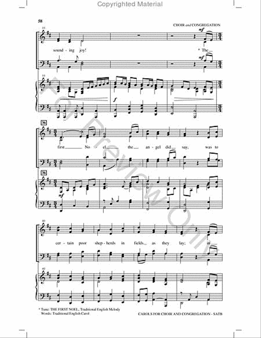 Carols for Choir and Congregation Choir scores gallery preview page 57