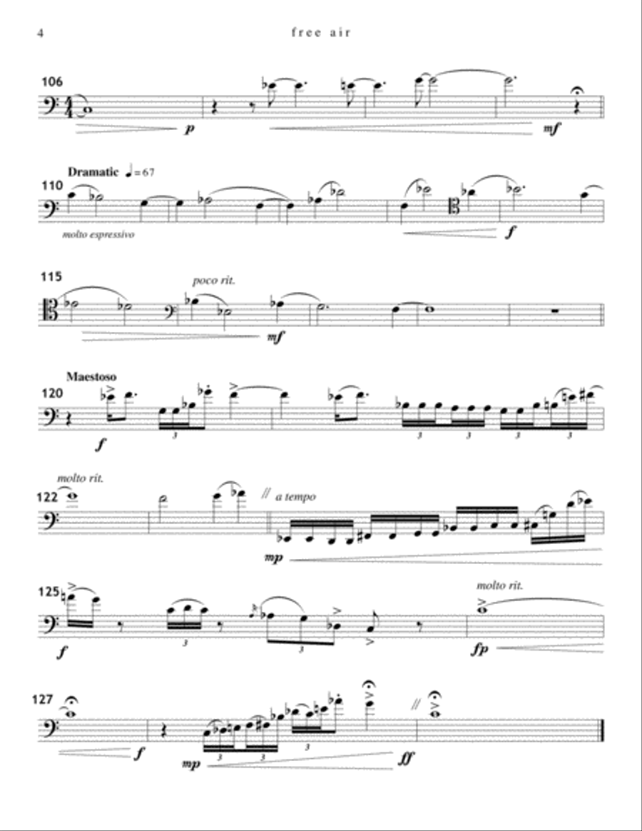 Free Air for trombone and organ Trombone Duet scores gallery preview page 4