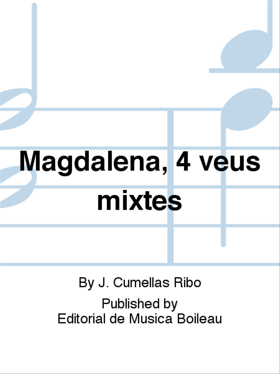 Magdalena, 4 veus mixtes Mixed Choir scores gallery preview page 1