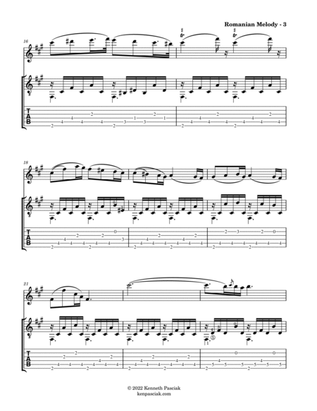 Romanian Melody (for Violin and Guitar) image number null