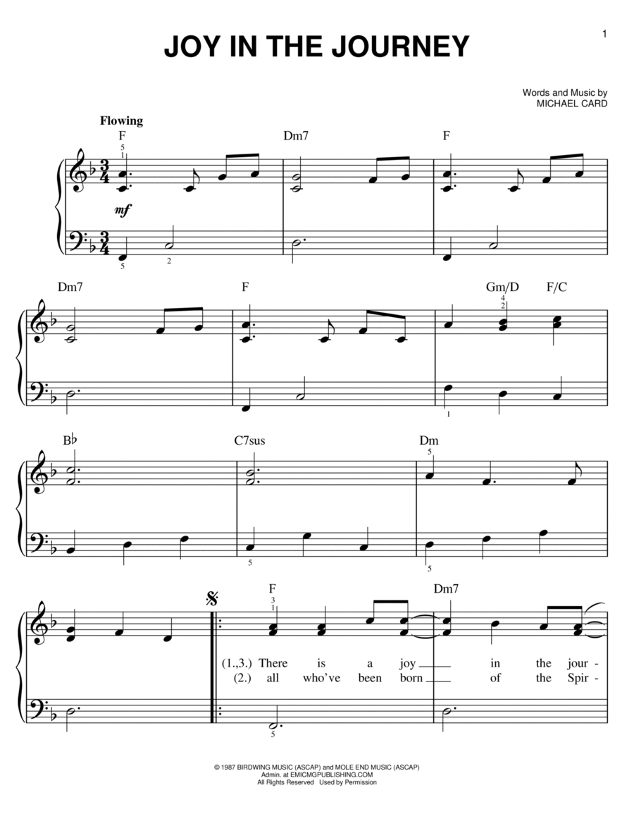 Joy In The Journey Voice scores gallery preview page 1