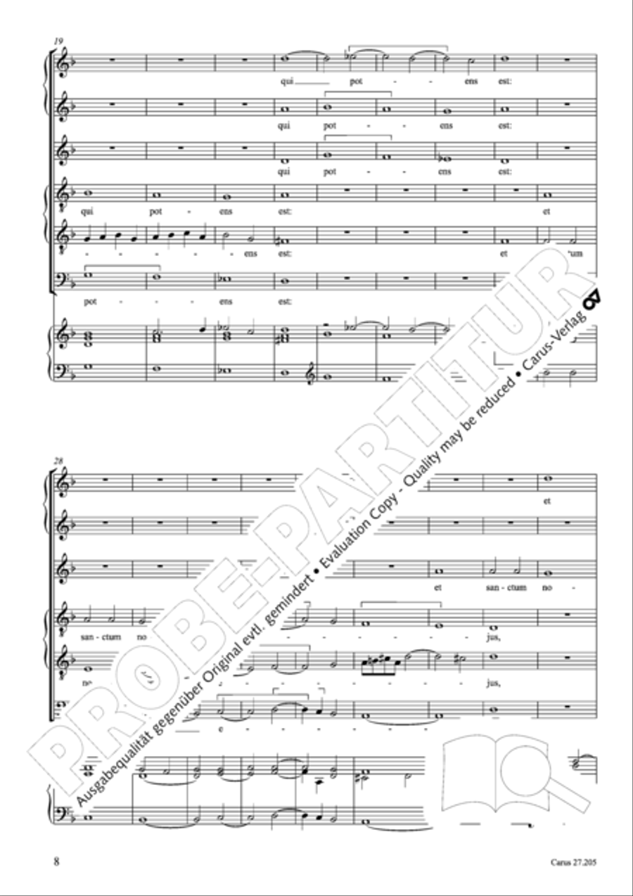 Magnificat a 6 (Magnificat a sei voci) Choir scores gallery preview page 17