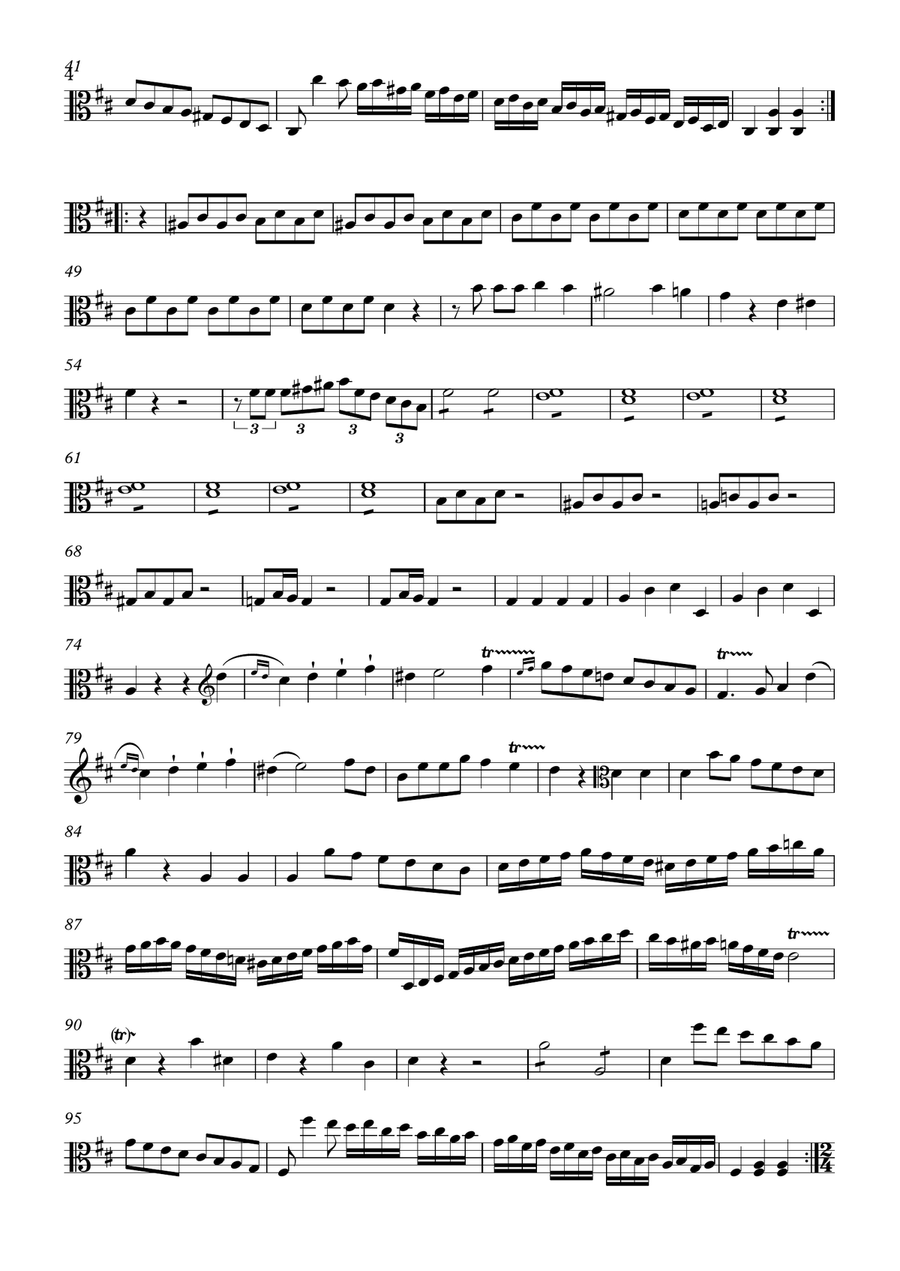 Six Duos Concertantes for Flute and Viola - Viola part Flute scores gallery preview page 4