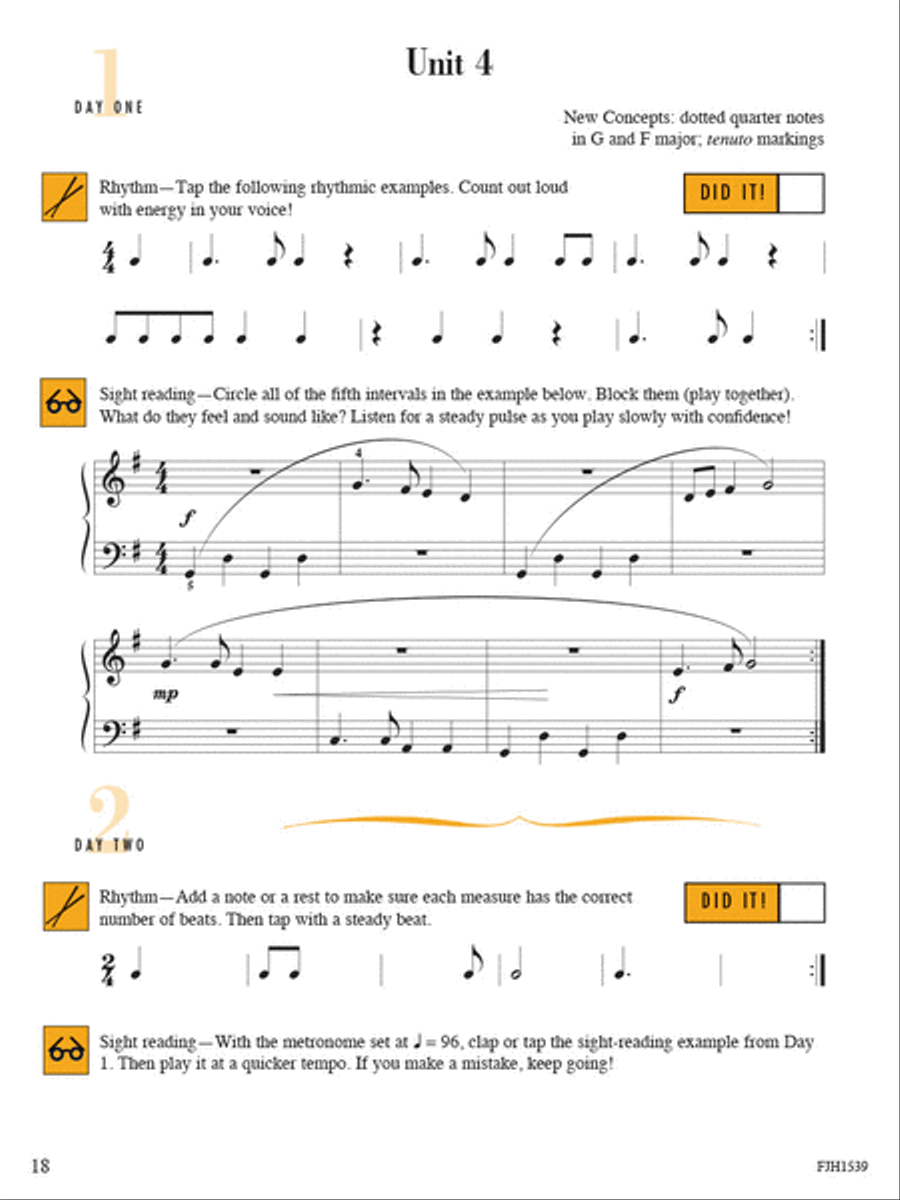 Sight Reading & Rhythm Every Day, Book 3A Piano Method scores gallery preview page 3