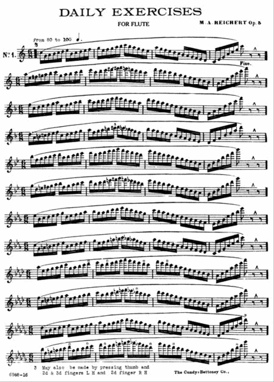 Seven Daily Exercises Flute Solo scores gallery preview page 2