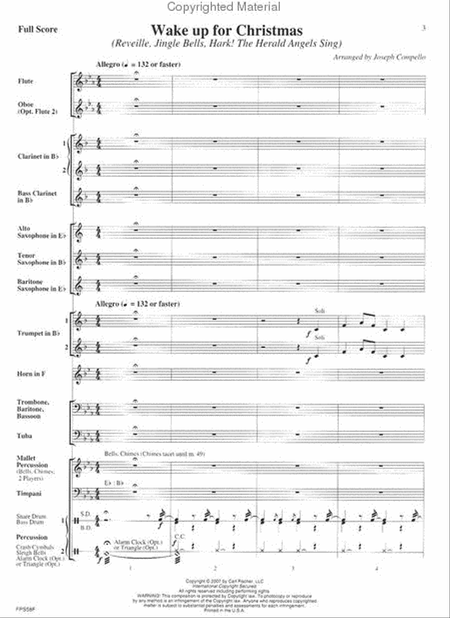 Wake Up For Christmas Wake Up For Christmas Concert Band scores gallery preview page 2