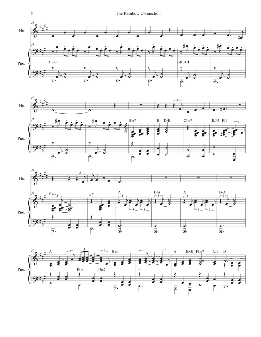 The Rainbow Connection Piano scores gallery preview page 2