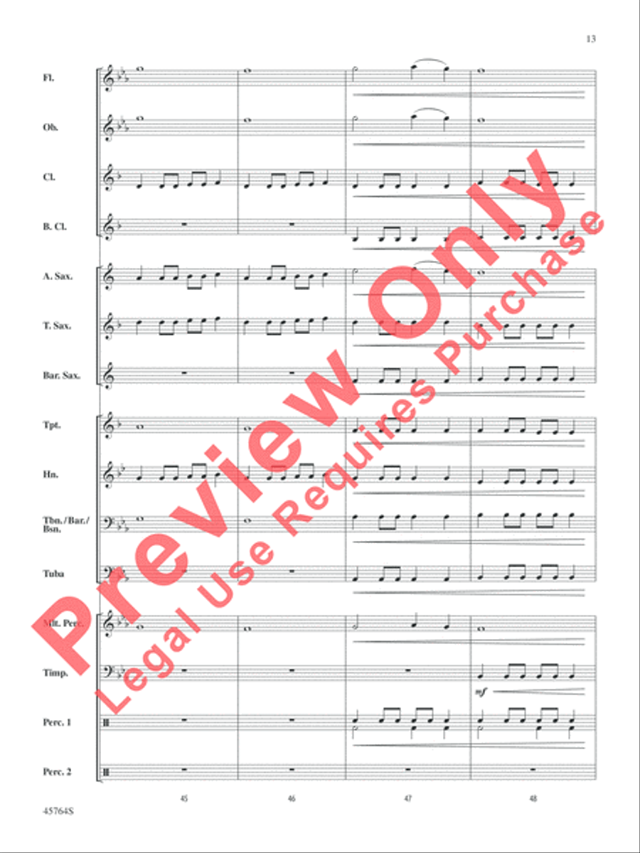 Dawn Over King's Valley Dawn Over King's Valley Concert Band scores gallery preview page 14
