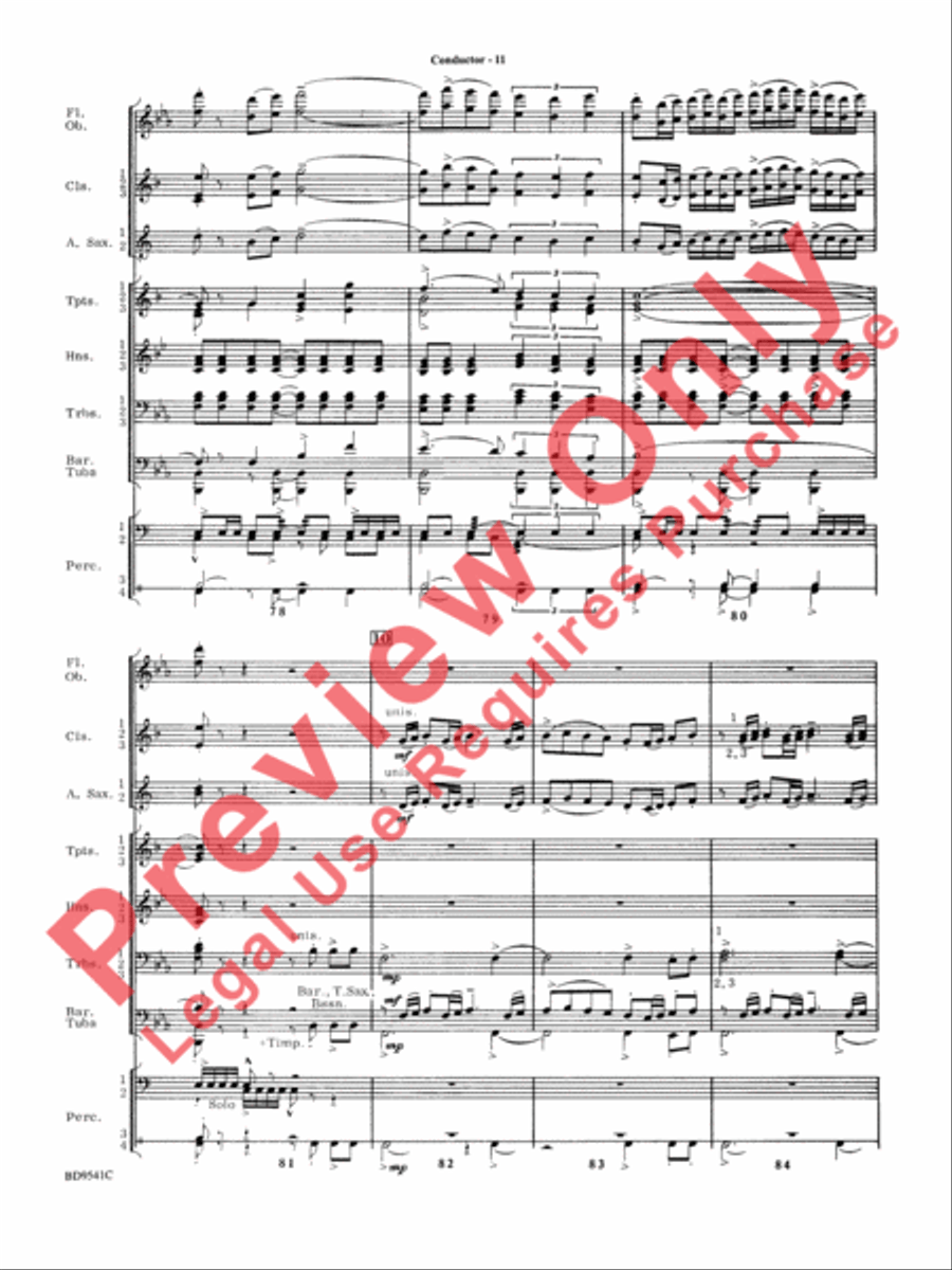 Alvamar Overture Concert Band scores gallery preview page 13