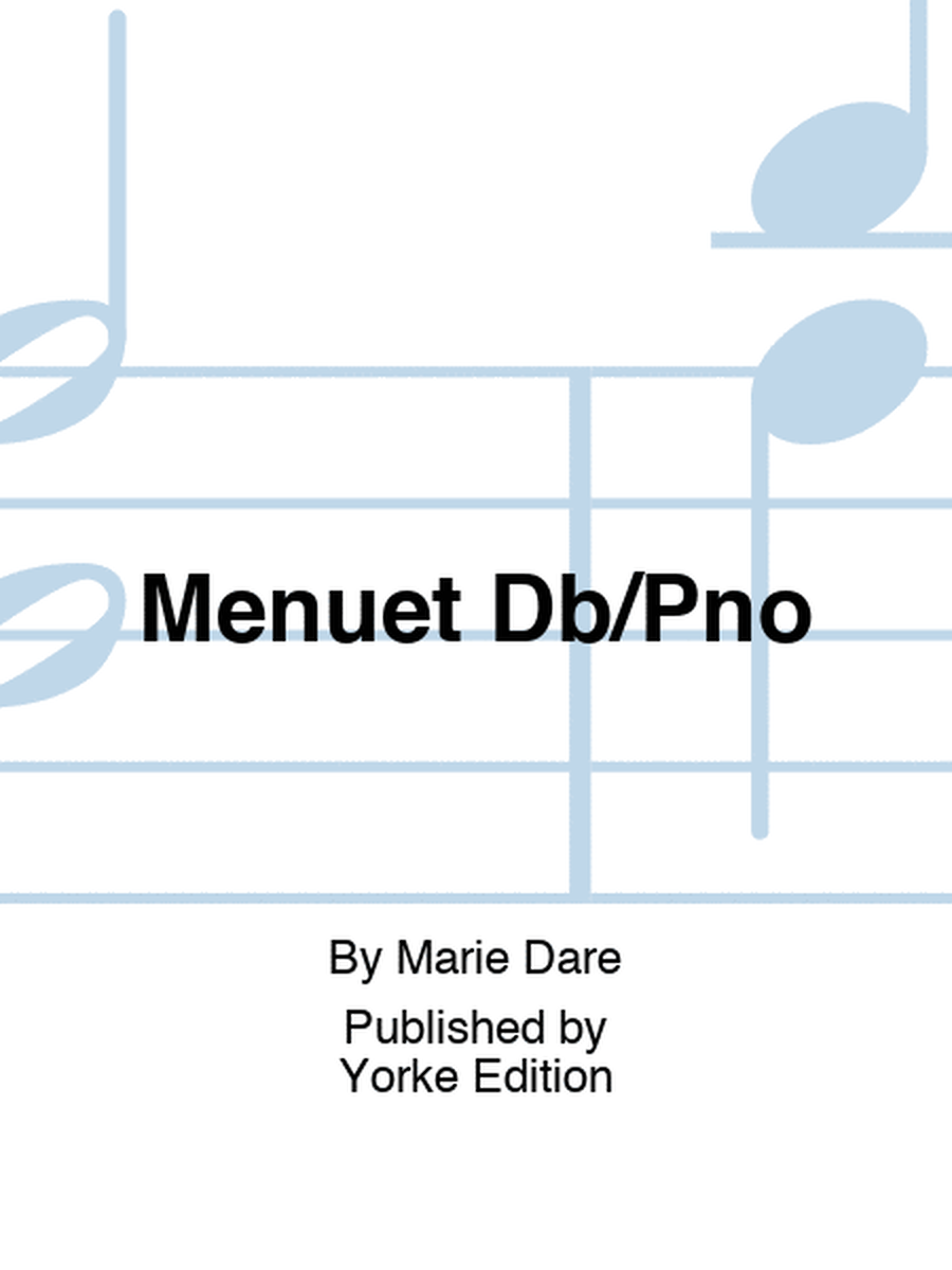 Dare - Menuet For Double Bass/Piano