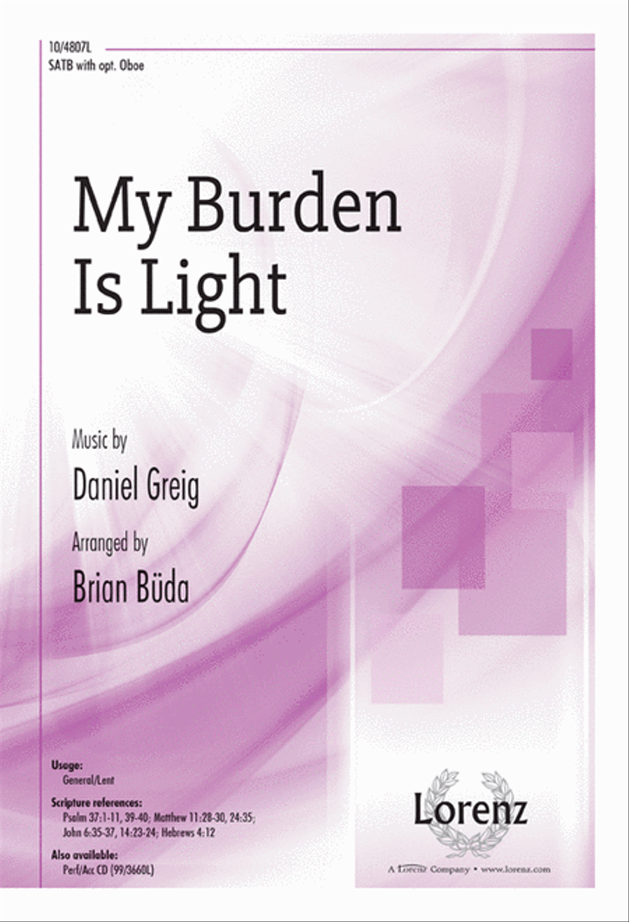 My Burden Is Light 4-Part scores gallery preview page 1
