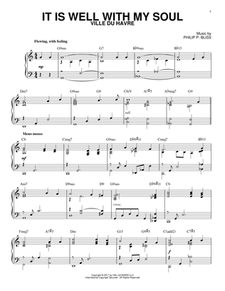Book cover for It Is Well With My Soul [Jazz version] (arr. Brent Edstrom)