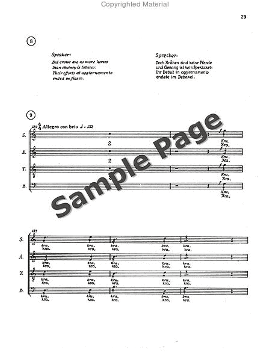 Henze Moralities(1967) Chor.score 4-Part scores gallery preview page 32
