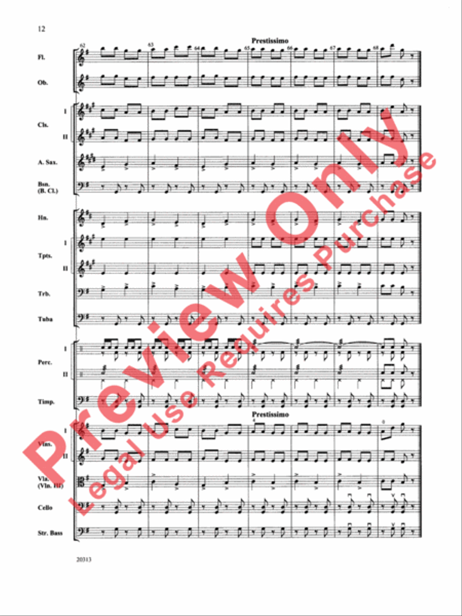 Trepak from The Nutcracker Ballet Full Orchestra scores gallery preview page 13