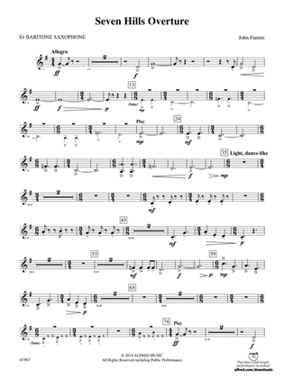 Seven Hills Overture: E-flat Baritone Saxophone