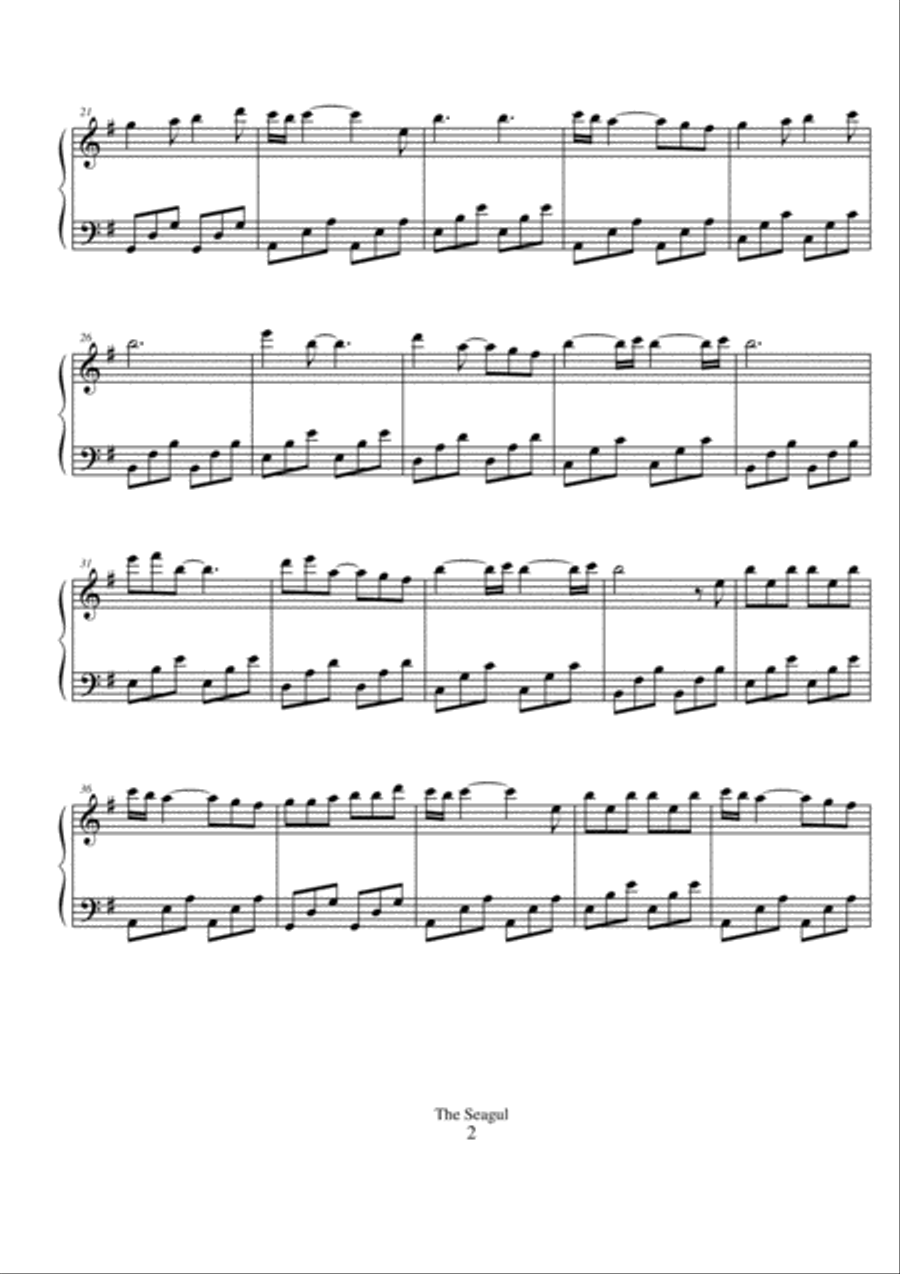 Seagull Seagull Easy Piano scores gallery preview page 2