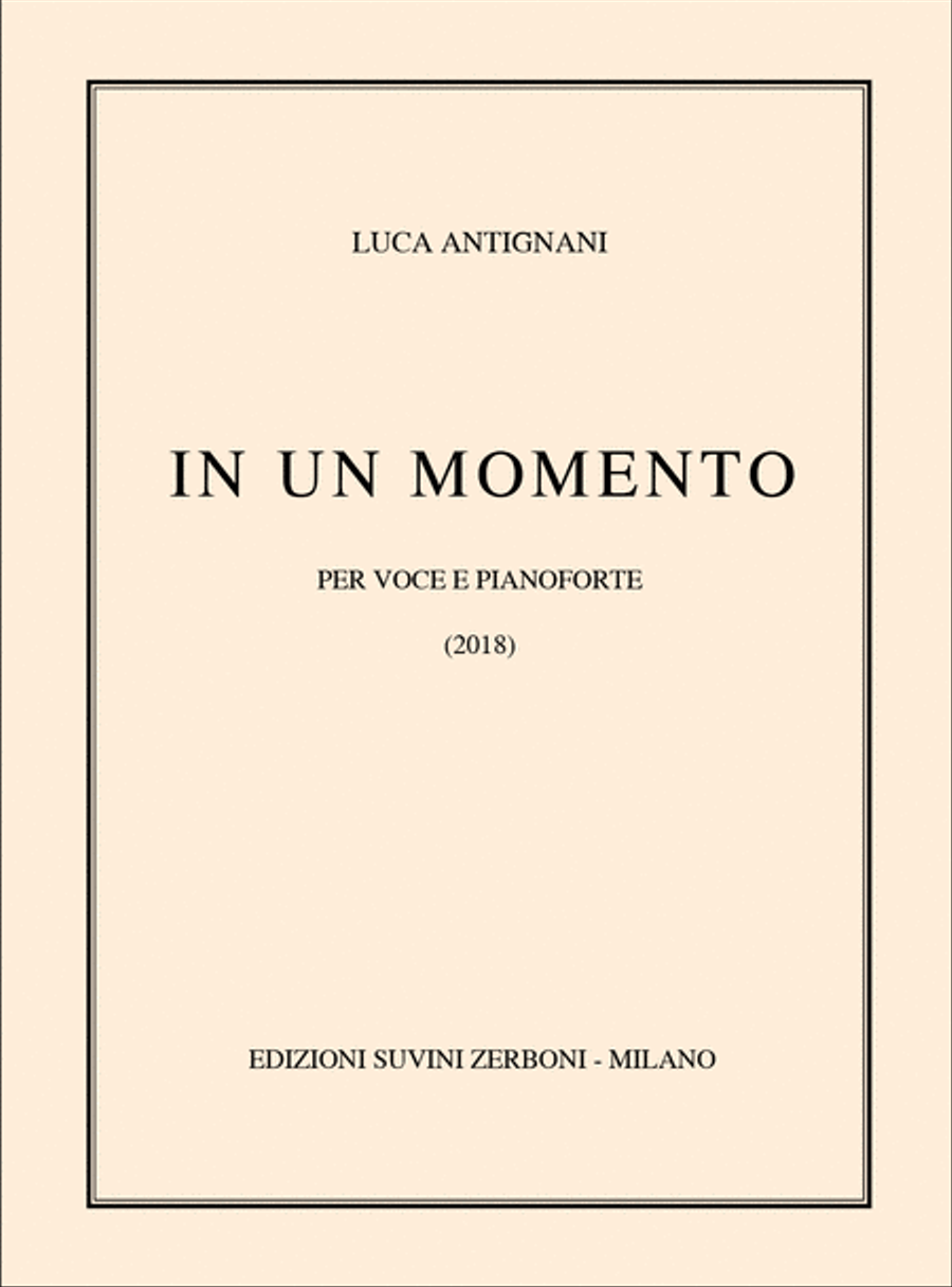 In un momento In un momento Voice Solo scores gallery preview page 1