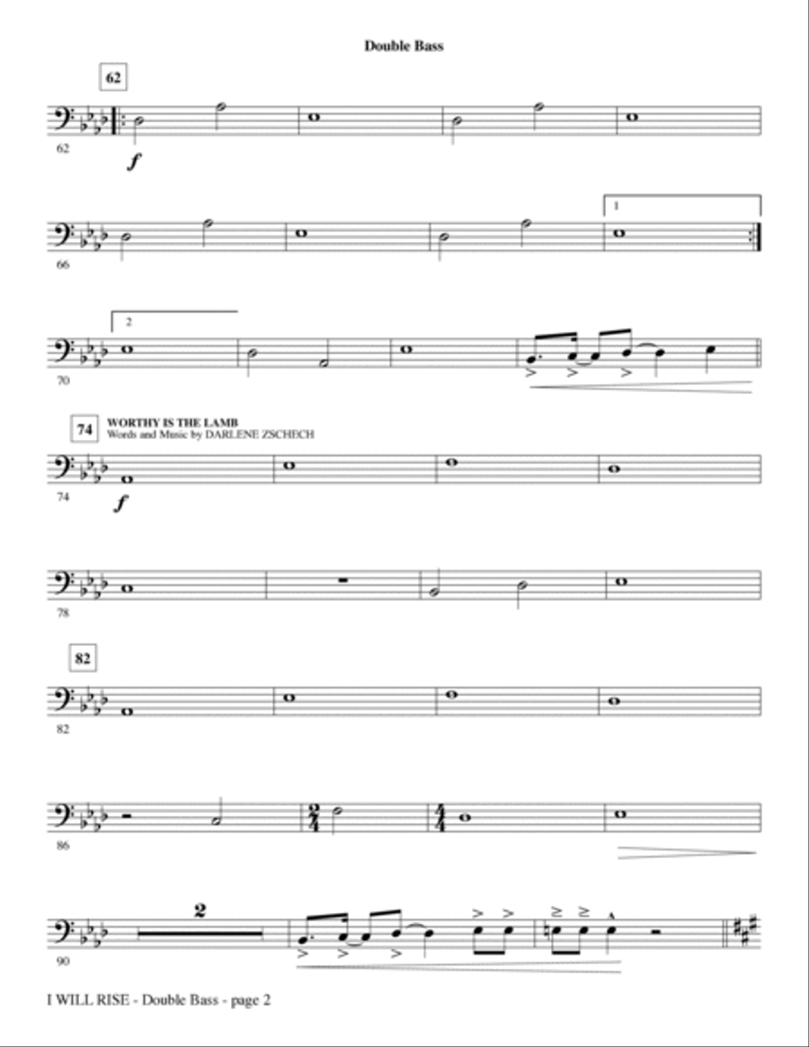 I Will Rise (with Worthy Is The Lamb) - Double Bass Choir scores gallery preview page 2