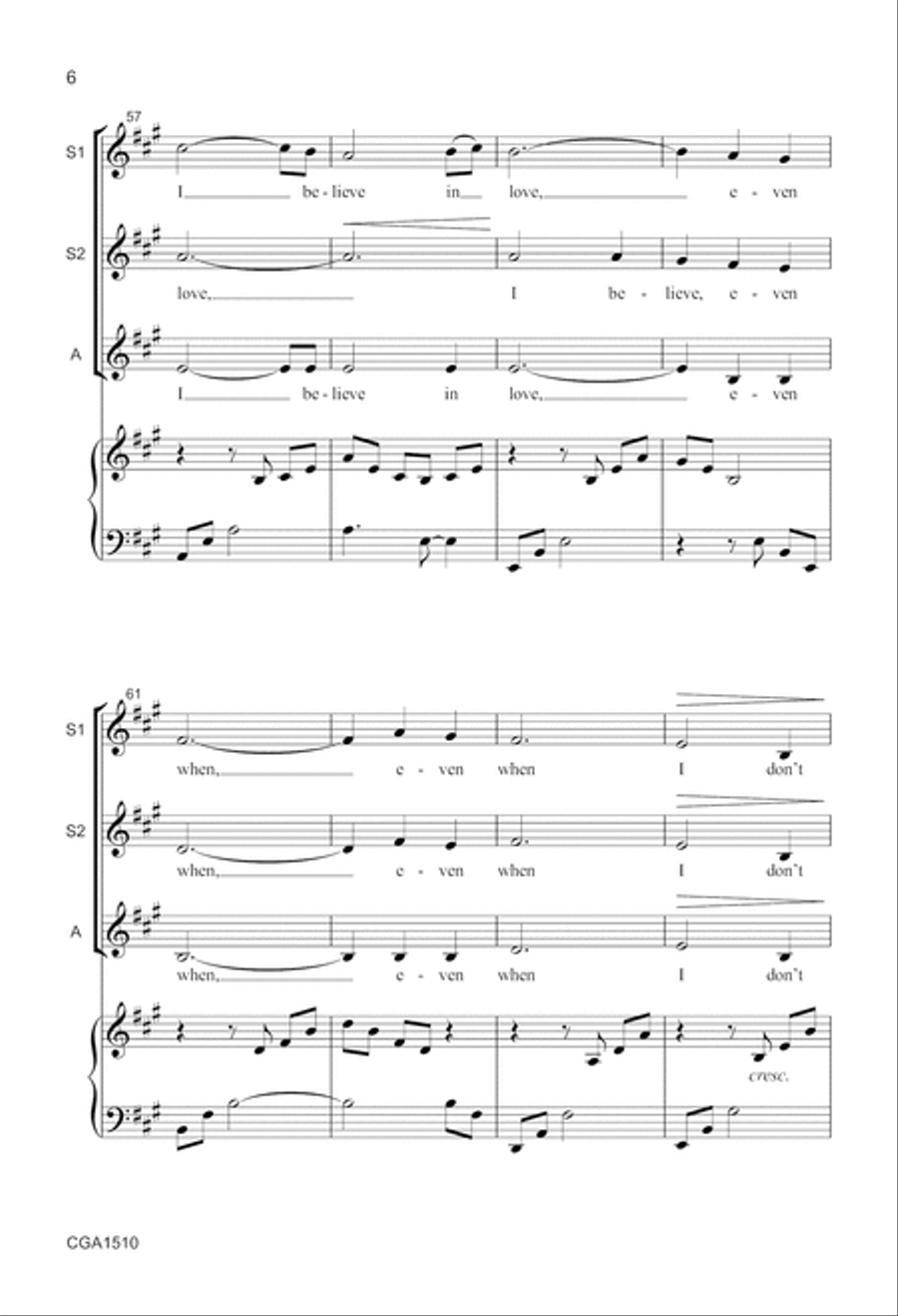 I Believe (SSA) SSA scores gallery preview page 6