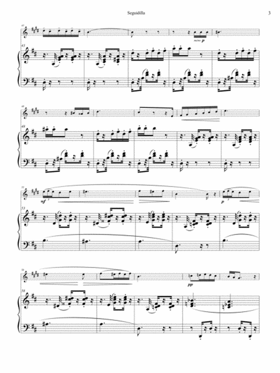 Bizet: Seguidilla from Carmen for Clarinet and Piano image number null