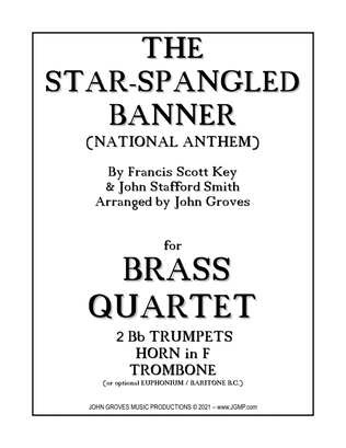 The Star-Spangled Banner (National Anthem) - 2 Trumpet, Horn, Trombone (Brass Quartet)