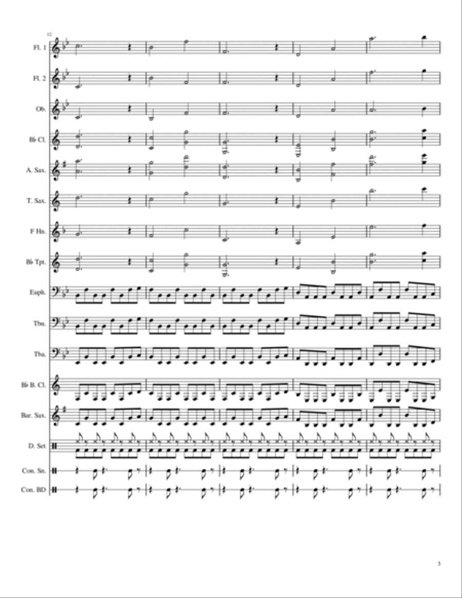 Hopes & Dreams Save The World His Theme Concert Band scores gallery preview page 3