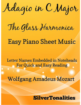 Adagio in C Major Glass Harmonica Easy Piano Sheet Music