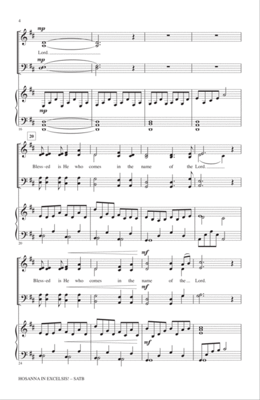 Hosanna In Excelsis! Hosanna In Excelsis! 4-Part scores gallery preview page 3