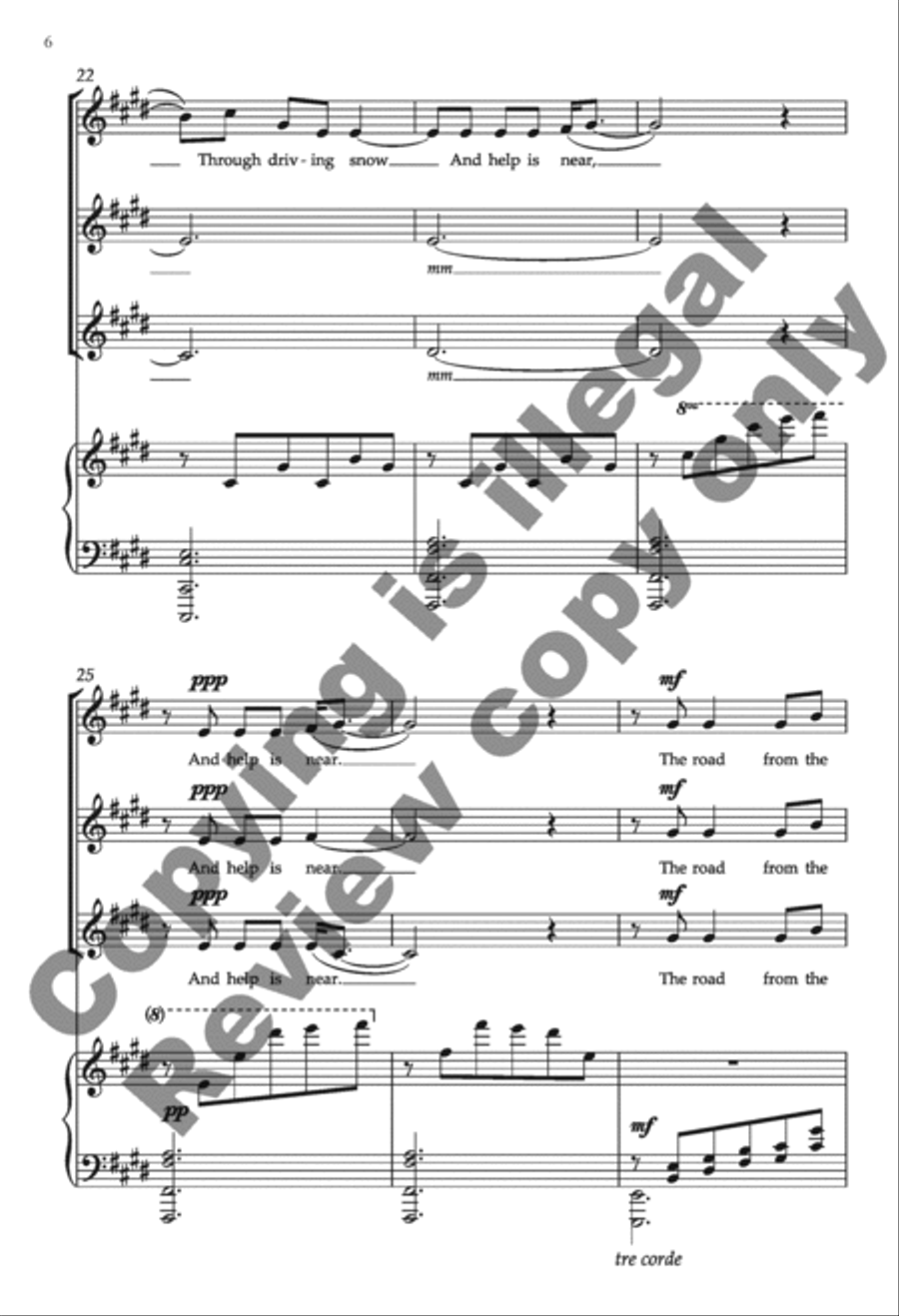 Crossing The Border (Choral Score) SA scores gallery preview page 7