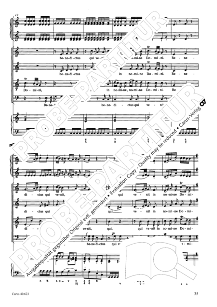 Missa brevis in G major Missa brevis in G major 4-Part scores gallery preview page 36
