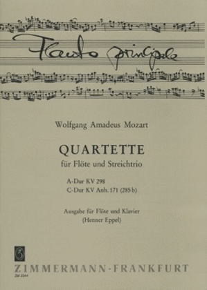 Book cover for Quartets A major KV 298 and C major KV 171 Anh. KV 298 / KV 171 Anh