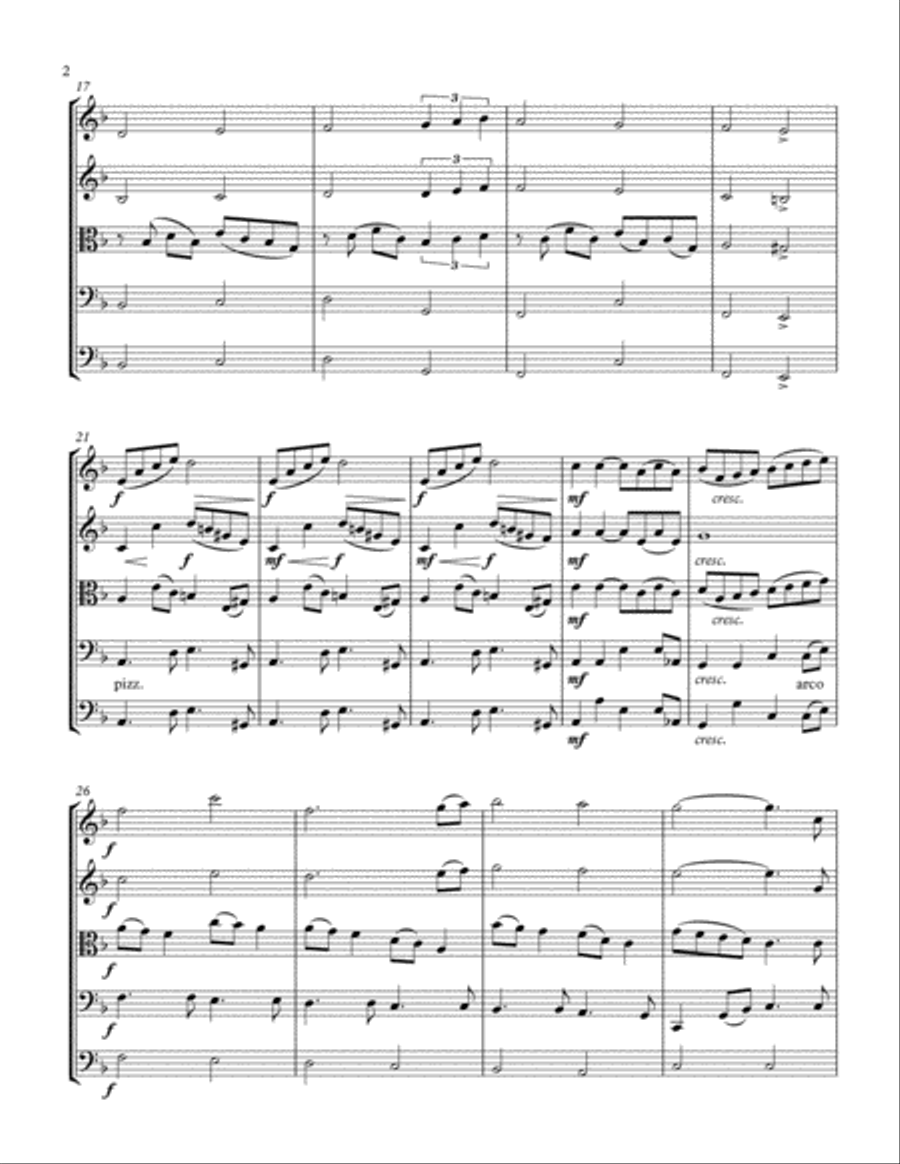 Can't Help Falling In Love String Quintet scores gallery preview page 2